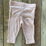 Pink Ribbed Ruffle Butt Pants | Tahari