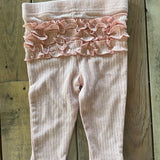 Pink Ribbed Ruffle Butt Pants | Tahari