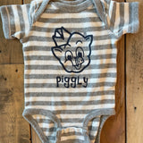 Stipe Piggly Onesie | 3-6 mo