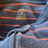 Stripe Bulldog Zip Up Pajama | 3-6 mo | Carter's