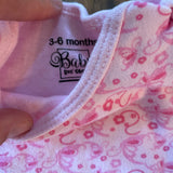 Pink Flowers Onesie | 3-6 mo