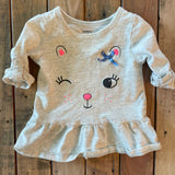Grey Cat Top | 3-6 mo | Carter's