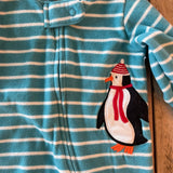 Fleece Penguin Zip Up Pajama | 0-3 mo | Carter's