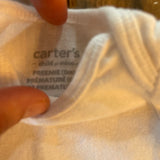 White Long Sleeve Onesie | preemie | Carter's