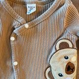 Brown Bear Wrap and Snap Top | newborn | Shein