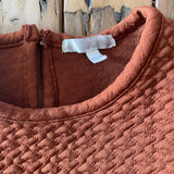 Brown Quilted Long Sleeve Top | Tahari