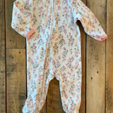 Floral Zip Up Pajama | 0-3 mo | Laura Ashley Baby