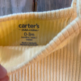 Ribbed Yellow Onesie | 0-3 mo | Carter's