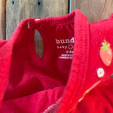 Red Strawberry Romper | 0-3 mo | Bundles Baby