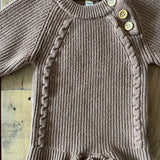 Brown Knit Romper