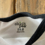 White Short Sleeve Onesie | Chick Pea
