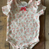 Dainty Flowers and Frills Short Sleeve Onesie | Nicole Miller