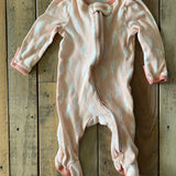 Light Pink Feathers Zip Up Pajama| Cloud Island