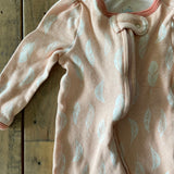 Light Pink Feathers Zip Up Pajama| Cloud Island