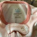 Light Pink Feathers Zip Up Pajama| Cloud Island
