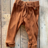 Brown Ribbed Pants | MiniYo