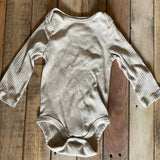 Cream Ribbed Long Sleeve Onesie | Cloud Island