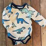 Bold Dinos Long Sleeve Onesie | Monica & Andy