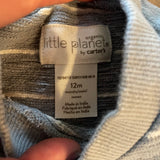 Light Blue Striped Sweater Short Sleeve | Little Planet Organic