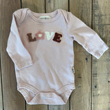 LOVE long sleeve onesie | Rabbit + Bear Organic