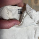 White Onesie | preemie | Gerber