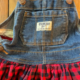 Denim Plaid Overall Dress | 12-18 mo | Osh Kosh