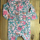 Floral Zip Up Pajama | 6-9 mo