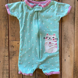 Polka Dot Kitty Zip Up Pajama | Carter's
