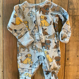 Adorable Dogs Zip Up Pajama | newborn | Wonder Nation