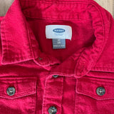 Red Long Sleeve Button Up | Old Navy