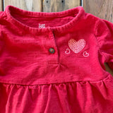 Red Long Sleeve Heart Dress | Carter's