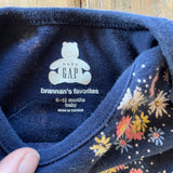 Navy Flowers Long Sleeve Onesie | Baby Gap