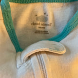 White & Green Zip Up Pajama | newborn | Cloud Island