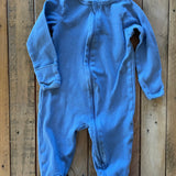 Periwinkle Ribbed Zip Up Pajama | Wonder Nation