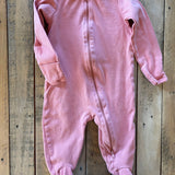 Pink Ribbed Zip Up Pajama | Wonder Nation