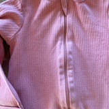 Pink Ribbed Zip Up Pajama | Wonder Nation