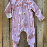 Pink Daisy Zip Up Pajama | Old Navy