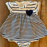 Striped Onesie Dress | 6-9 mo | First Impressions