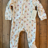 Flowers Zip Up Pajama | 6-9 mo | Laughing Llama