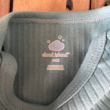 Blue Ribbed Long Sleeve Onesie | Cloud Island