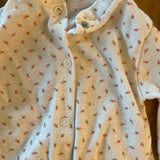 Roses Button Up Pajama | 0-3 mo