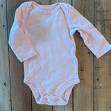Light Pink Long Sleeve Onesie | 0-3 mo | Carter's