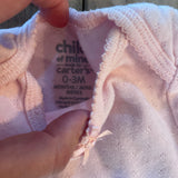 Light Pink Long Sleeve Onesie | 0-3 mo | Carter's