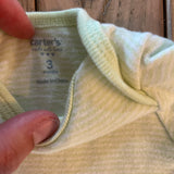 Light Green Stripe Onesie | 0-3 mo | Carter's