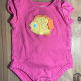 Pink Fish Onesie | 3-6 mo | Garanimals
