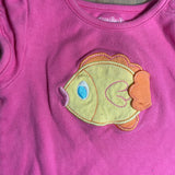 Pink Fish Onesie | 3-6 mo | Garanimals