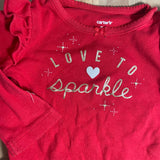 Love To Sparkle Onesie | 3-6 mo | Carter's