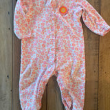 Pink Flower Snap Up Pajama | 6-9 mo | Carter's