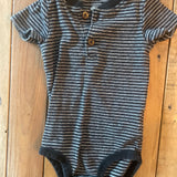 Black Stripe Onesie | 9-12 mo | Carter's