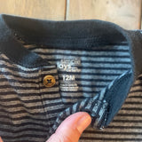 Black Stripe Onesie | 9-12 mo | Carter's